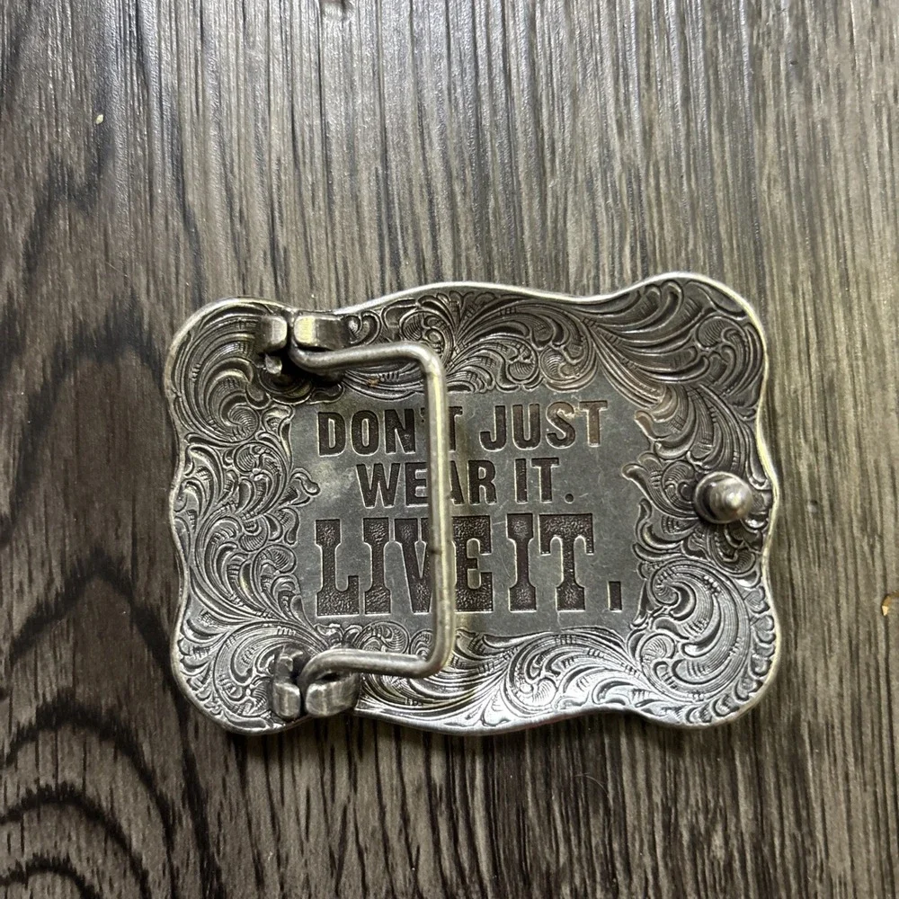 Vintage Collectible Cavender's Since 1965 Longhorn Wear It Live It Belt Buckle